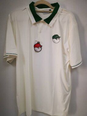 Malbon Men's Lapel Polo Shirt New Summer White Golf Sports Short Sleeve